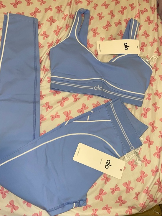 ALO Yoga Other - ALO Yoga Light Blue Sports Bra with White Trim
